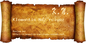 Klementis Nárciusz névjegykártya
